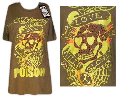 New Ed Hardy Love Kills Slowly Plus Size T-Shirt 3x 3xl